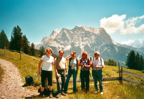 foto del grupo con Zugspitze