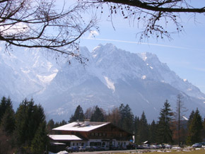 la vista al Zugspitze