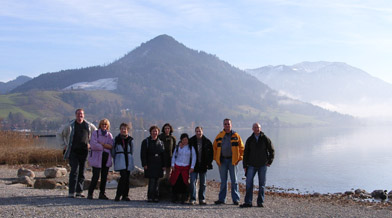 el grupo en las orillas del Schliersee