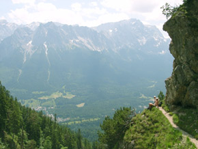 La vista al Zugspitze