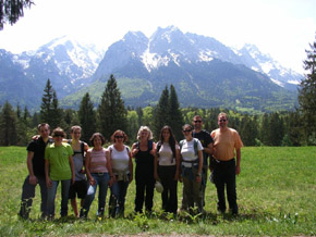 el grupo con Zugspitze