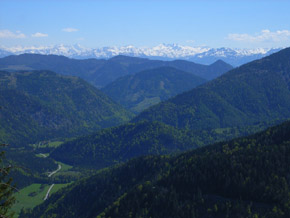 la vista a los Alpes Centrales