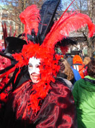 carnaval: mscara de plumas