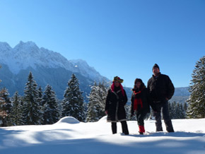 el grupo delante del Zugspitze