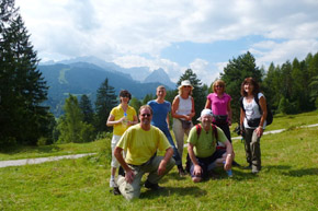 el grupo delante del Zugspitze